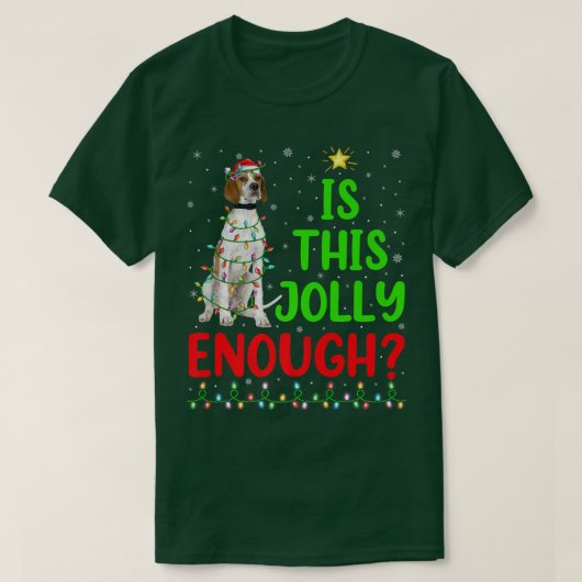 Xmas Tree ist dieses Jolly genug englische Pointer T-Shirt (Design vorne)