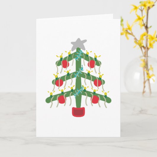 Xmas Tree Karte (Gelbe Blume)