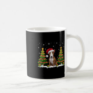 Xmas Tree Light Bull Terrier Dog Weihnachtsmannmüt Kaffeetasse