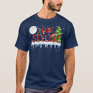 Xmas Tree Light Leopard Weihnachtsmannmütze Rein T-Shirt