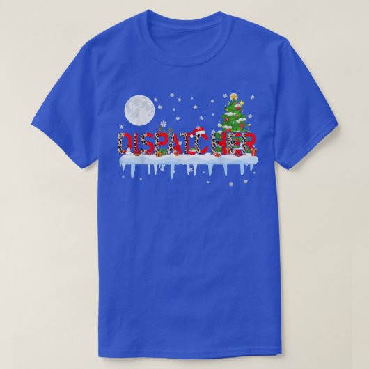 Xmas Tree Light Leopard Weihnachtsmannmütze Reind T-Shirt (Design vorne)
