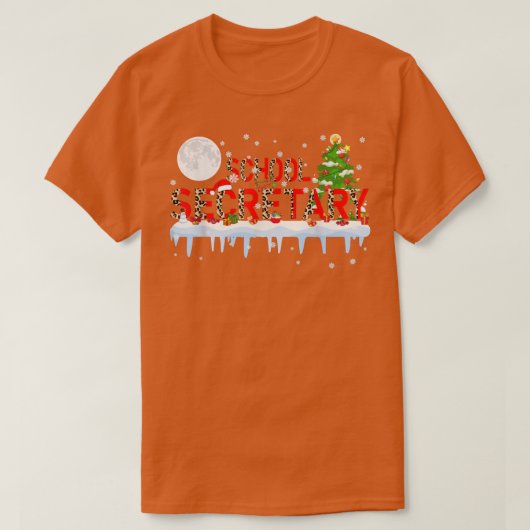 Xmas Tree Light Leopard Weihnachtsmannmütze T-Shirt (Design vorne)