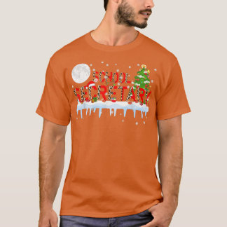 Xmas Tree Light Leopard Weihnachtsmannmütze T-Shirt