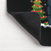 Xmas Tree Light Neufundland Dog Weihnachtsmannmütz Mousepad (Ecke)