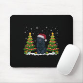 Xmas Tree Light Neufundland Dog Weihnachtsmannmütz Mousepad (Mit Mouse)
