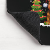 Xmas Tree Light Scottish Terrier Dog Santa Christm Mousepad (Ecke)