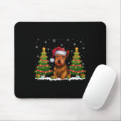 Xmas Tree Light Scottish Terrier Dog Santa Christm Mousepad (Mit Mouse)