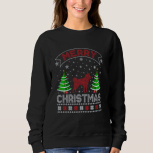 Xmas Tree Lighting Men Akita Inu Hund Ugly Ch Sweatshirt