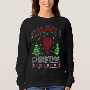 Xmas Tree Lighting Men Frauen Heißluftballon hässl Sweatshirt