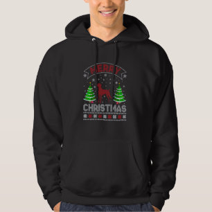 Xmas Tree Lighting Men Vizsla Dog Ugly Chris Hoodie