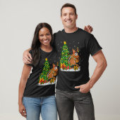 Xmas Tree Lighting Reindeer Hat Chipmunk Weihnacht T-Shirt (Unisex)