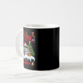 Xmas Tree Lighting Santa Hat Pontoon Boat Christma Kaffeetasse (Vorderseite Links)