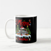 Xmas Tree Lighting Santa Hat Pontoon Boat Christma Kaffeetasse (Links)