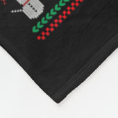 Xmas Tree Lighting Santa Riding Collie Dog Christm Fleecedecke (Ecke)