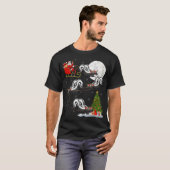Xmas Tree Lighting Santa Riding Skunk Christmas T T-Shirt (Vorne ganz)