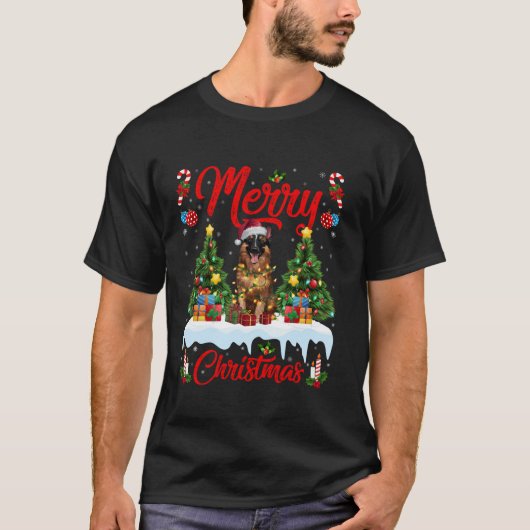 Xmas Tree Lighting Weihnachtsmannmütze Belgische T T-Shirt (Vorderseite)