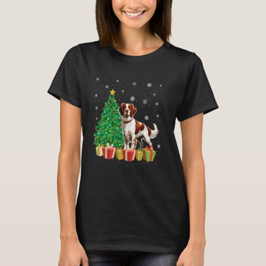 Xmas Tree Lighting Weihnachtsmannmütze Brittany Sp T-Shirt (Vorderseite)