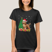 Xmas Tree Lighting Weihnachtsmannmütze Cockapoo Do T-Shirt (Vorderseite)