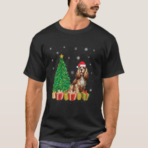 Xmas Tree Lighting Weihnachtsmannmütze Cocker Span T-Shirt
