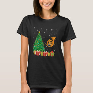 Xmas Tree Lighting Weihnachtsmannmütze Französisch T-Shirt