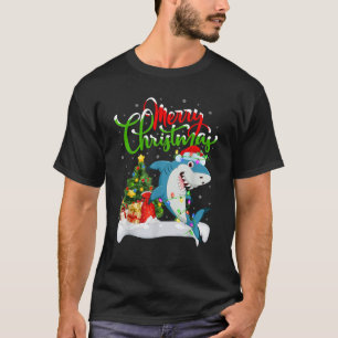Xmas Tree Lighting Weihnachtsmannmütze Great White T-Shirt