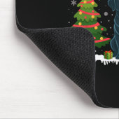 Xmas Tree Lights Black Labrador Dog Santa Christma Mousepad (Ecke)