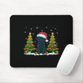 Xmas Tree Lights Black Labrador Dog Santa Christma Mousepad (Mit Mouse)