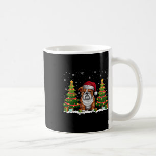 Xmas Tree Lights English Bulldog Weihnachtsmannmüt Kaffeetasse