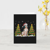 Xmas Tree Lights English Setter Dog Santa Christma Karte (Gelbe Blume)