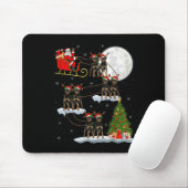 Xmas Tree Lights Funny Santa Riding Rottweiler Dog Mousepad (Mit Mouse)