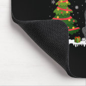 Xmas Tree Lights Great Dane Dog Weihnachtsmannmütz Mousepad (Ecke)