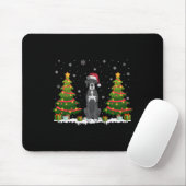 Xmas Tree Lights Great Dane Dog Weihnachtsmannmütz Mousepad (Mit Mouse)