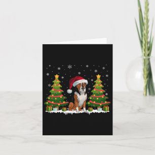 Xmas Tree Lights Heeler Hund Weihnachtsmannmütze W Karte