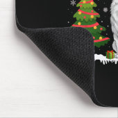 Xmas Tree Lights Samoyed Dog Weihnachtsmannmütze W Mousepad (Ecke)