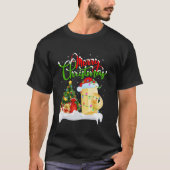 Xmas Tree Lights Santa Hat Fast Food Butter Christ T-Shirt (Vorderseite)