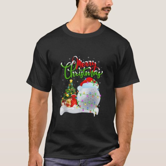 Xmas Tree Lights Santa Hat Golf Christmas Tank Top (Vorderseite)