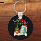 Xmas Tree Lights Santa Hat Musical Drum Christmas Schlüsselanhänger (Vorderseite)