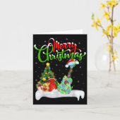Xmas Tree Lights Santa Hat Musical Ukulele Guitar  Karte (Gelbe Blume)