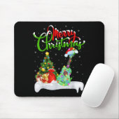 Xmas Tree Lights Santa Hat Musical Ukulele Guitar  Mousepad (Mit Mouse)
