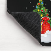 Xmas Tree Lights Santa Hat Musical Ukulele Guitar Mousepad (Ecke)