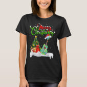 Xmas Tree Lights Santa Hat Musical Ukulele Guitar  T-Shirt (Vorderseite)