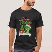 Xmas Tree Lights Santa Hat Vegetable Celery Christ T-Shirt (Vorderseite)