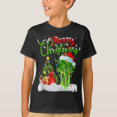 Xmas Tree Lights Santa Hat Vegetable Celery Christ T-Shirt (Vorderseite)