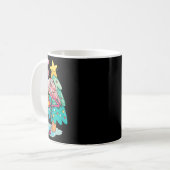 Xmas Tree Lights Tropical Flamingo Animal Christma Kaffeetasse (Vorderseite Links)