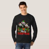 Xmas Tree Lights Weihnachts Pajama Panda Bär Anima T-Shirt (Vorne ganz)