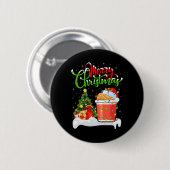 Xmas Tree Lights Weihnachtsmannmütze Fast Food Cup Button (Vorne & Hinten)