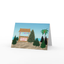 Xmas Tree Lot am Strand