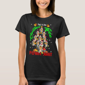 Xmas Tree Pajama Xmas Tree Santa Yorkshire Terrier T-Shirt