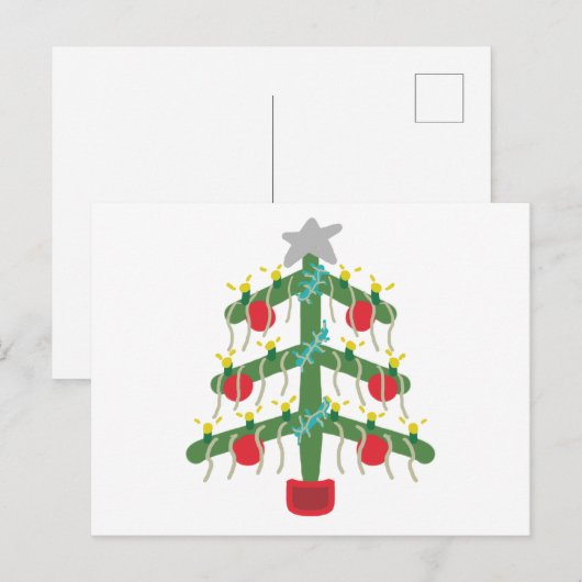 Xmas Tree Postkarte (Vorne/Hinten)