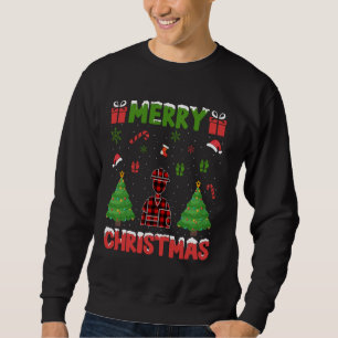 Xmas Tree Red Buffalo Kariert Inspector Ugly Chris Sweatshirt